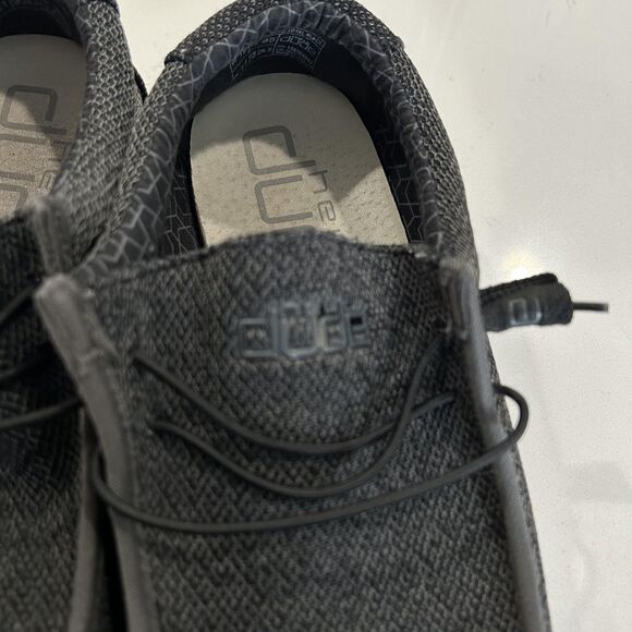 Hey Dude Wally Sox Micro Shoes Mens Size 12 black Gray Slip-On Loafers EU 45 - Picture 5 of 13